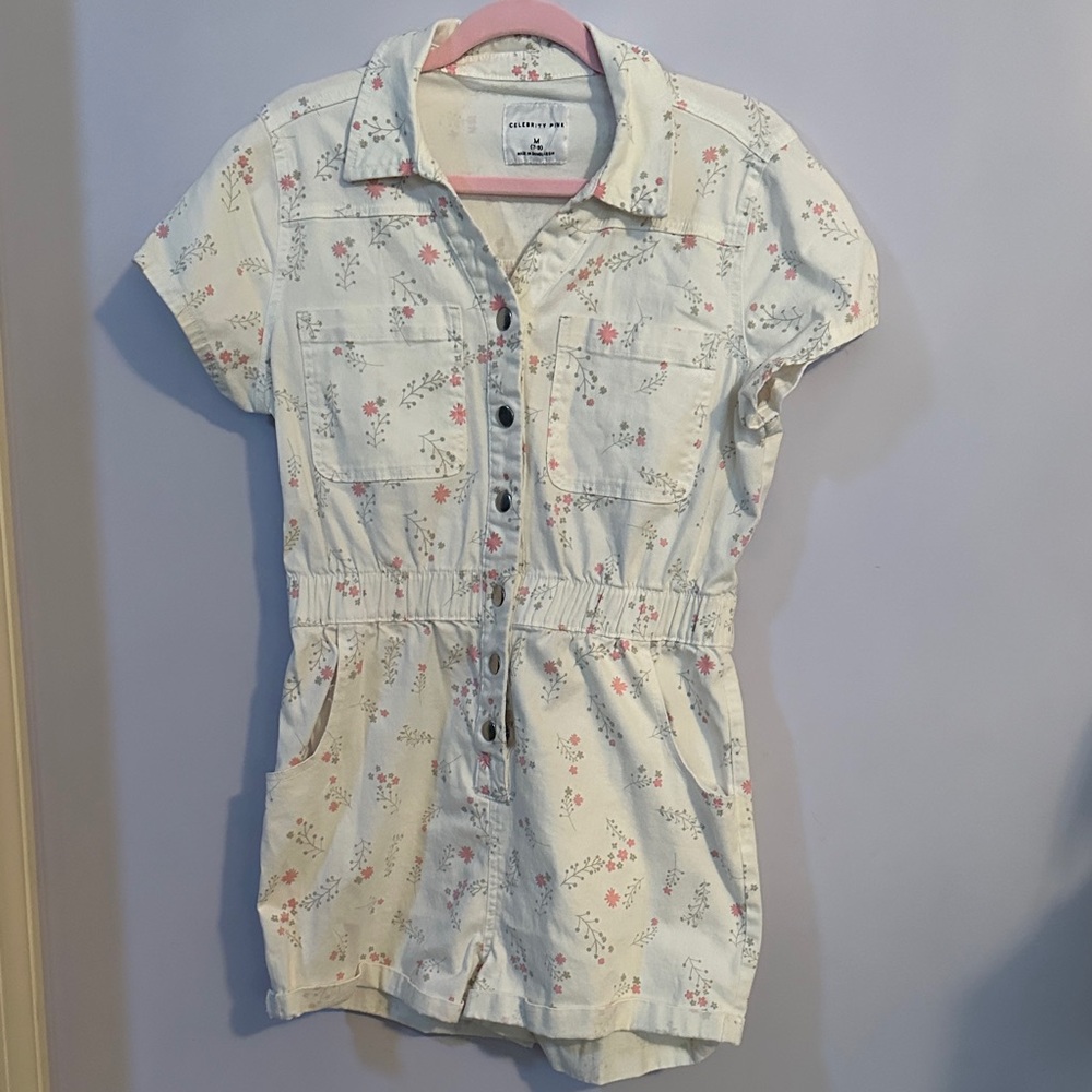 Floral Button-Up Romper